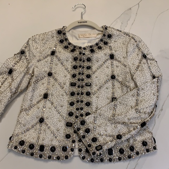 Alice & Olivia beaded/rhinestone blazer - Picture 3 of 5